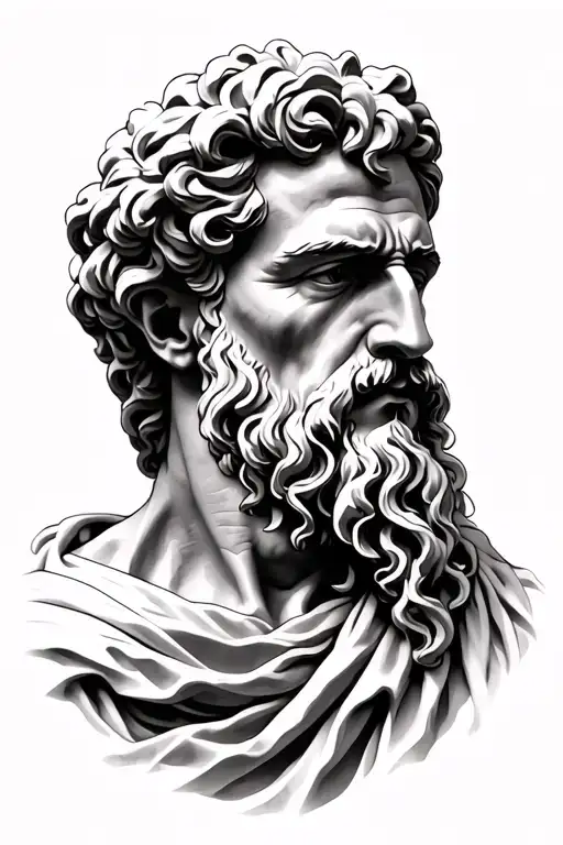 Stoicism epictetus tattoo design idea