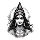 Shiva Parvati tattoo design idea