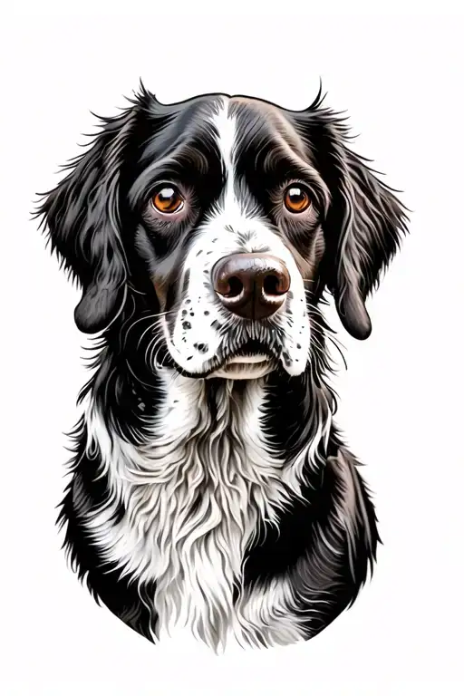 springer spaniel dog tattoo design idea