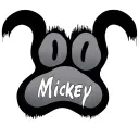 "Mickey" "Mickey" dog paw print tattoo design idea