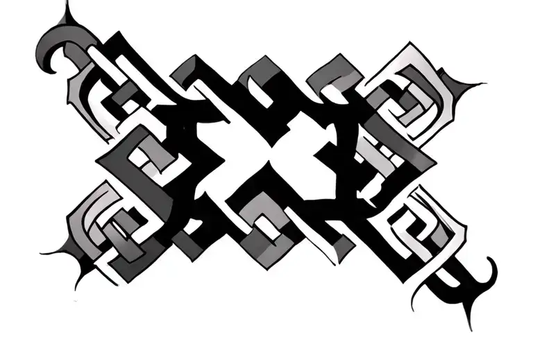 Endless knot World tattoo design idea