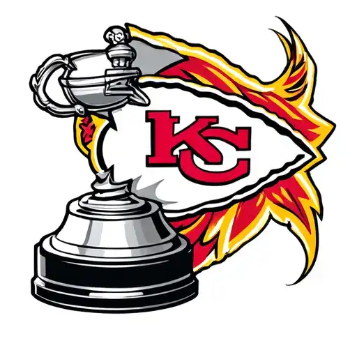 Lombardi trophy with chiefs logo incorporated tattoo design idea