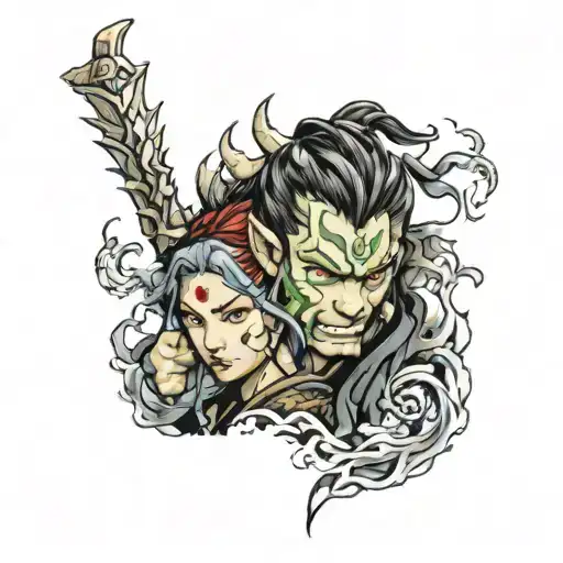 Demon Slayer tattoo design idea