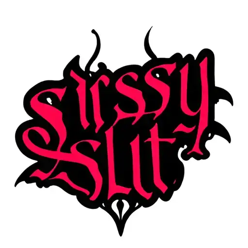 "Sissy Slut"  "tribal" "pelvic" tattoo design idea