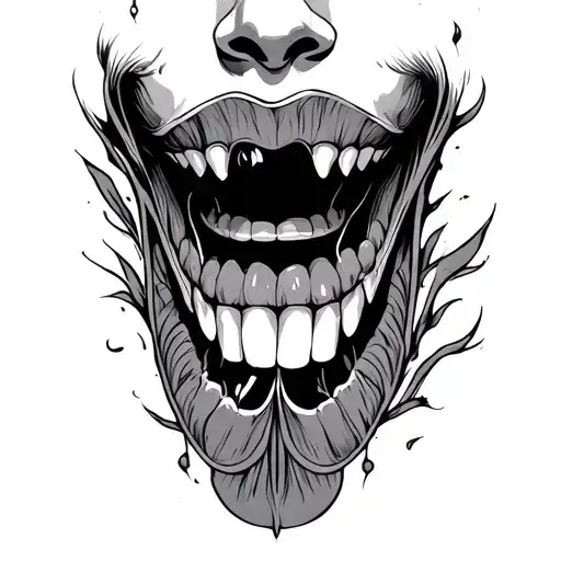 Throat tattoo design idea