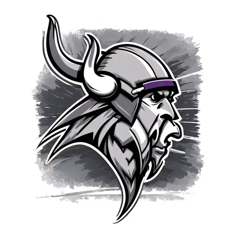 Minnesota Vikings football logo tattoo design idea