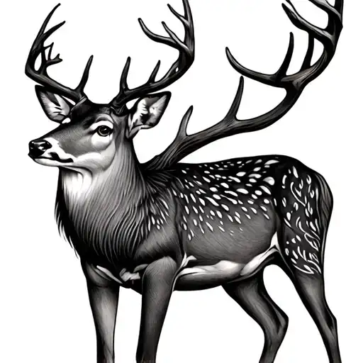 Buck And Doe tattoo design idea