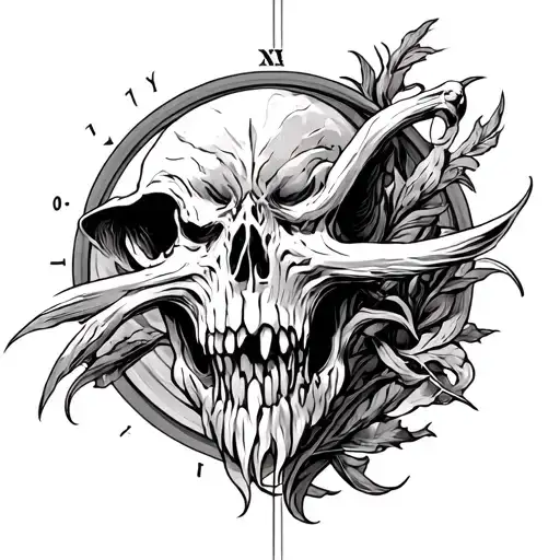 Ozymandius, reminder of fleeting time tattoo design idea