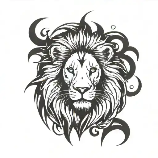 minimal lion designed include word "MR.JK"  insert fire or crown in it tattoo design idea