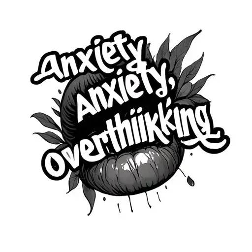 "anxiety, overthinking,  " Mental health tattoo inspired tattoo design idea