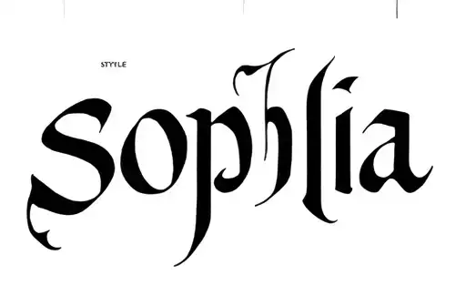 "Sophia" tattoo design idea