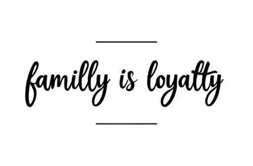 "family is loyalty" tattoo design idea