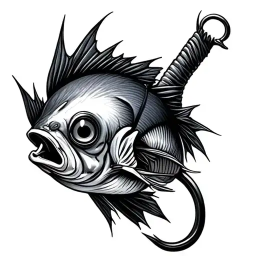 Fishing Hook tattoo design idea