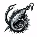 Fishing Hook tattoo design idea