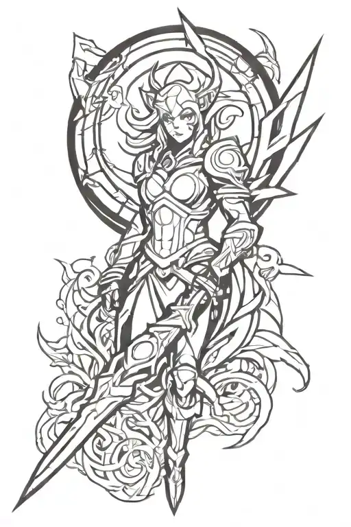 arcane league of legends sleve tattoo tattoo design idea