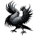 Black Phoenix tattoo design idea