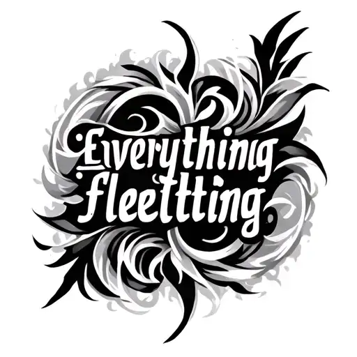 "Everything is fleeting." Tribal Tattoo tattoo design idea