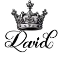 the name david cursive writing and a kings crown for a female neck  symbol love  tattoo design idea