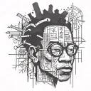 jean michel basquiat style tattoo design idea