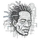jean michel basquiat style tattoo design idea
