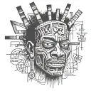 jean michel basquiat style tattoo design idea