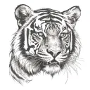 tiger head tattoo design idea