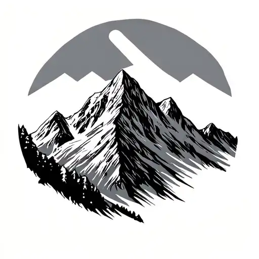 Mont Blanc mountain line tattoo tattoo design idea