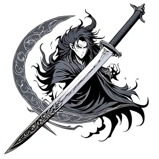 Rengoku Sword demon slayer sword tattoo design idea