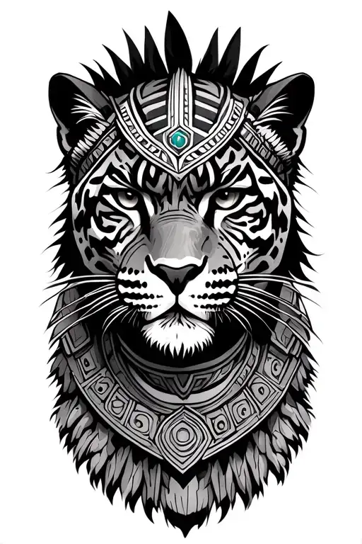 aztec jaguar warrior tattoo design idea