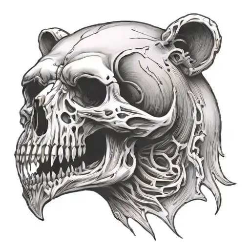 Bear Skull tattoo design idea