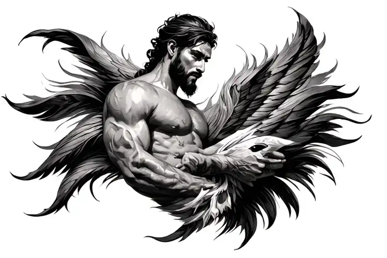 Ibrahim on the cuff of thigh/butt tattoo design idea