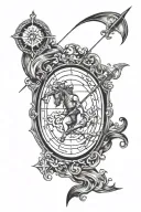 Sagittarius Jupiter include fire tattoo design idea