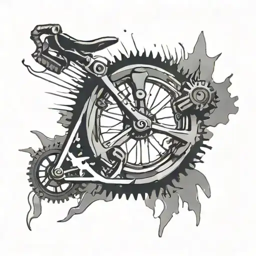 mtb gear tattoo design idea