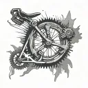 mtb gear tattoo design idea