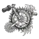 mtb gear tattoo design idea