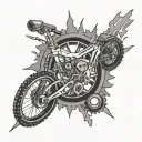 mtb gear tattoo design idea