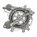 mtb gear tattoo design idea