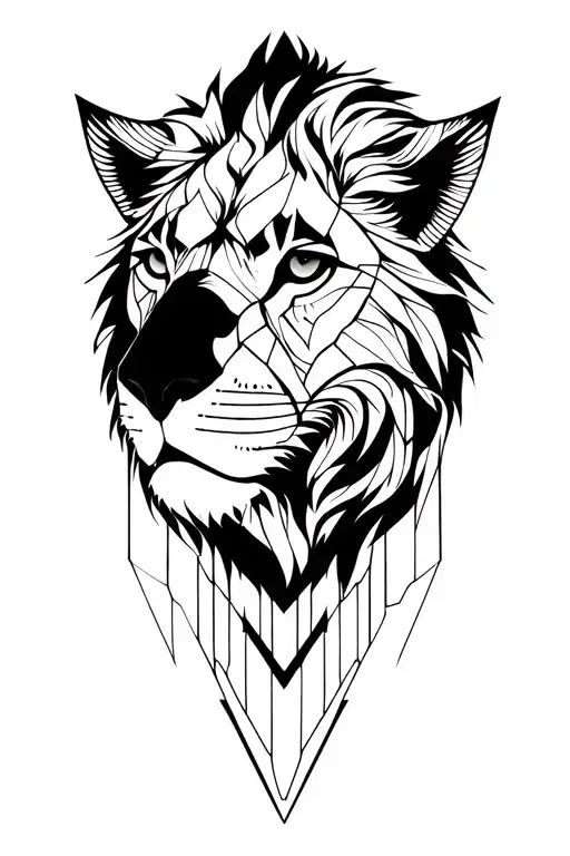 leo star sign tattoo design idea