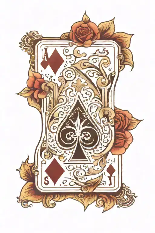 ace of spades tattoo design idea