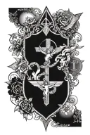 Christian holy trinity tattoo design idea