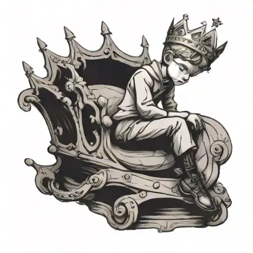 little prince character tattoo design idea