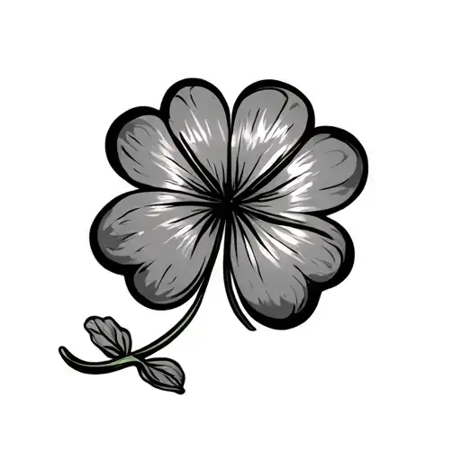 Five Leaf Clover tattoo design idea