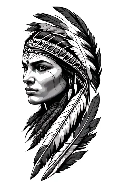 Choctaw Indian culture tattoo arrows and feathers  tattoo design idea