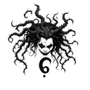 Medusa, maleficent, semicolon, joker, key, barbed wire tattoo design idea