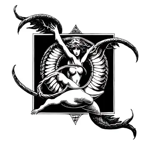 Libra And Aquarius tattoo design idea