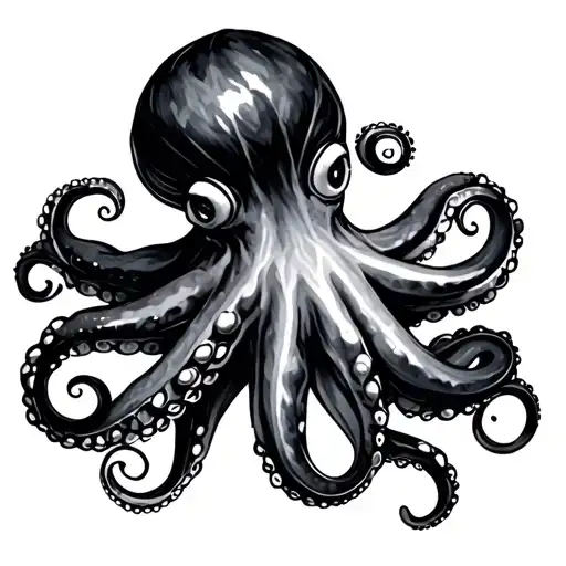 Japanese Octopus tattoo design idea