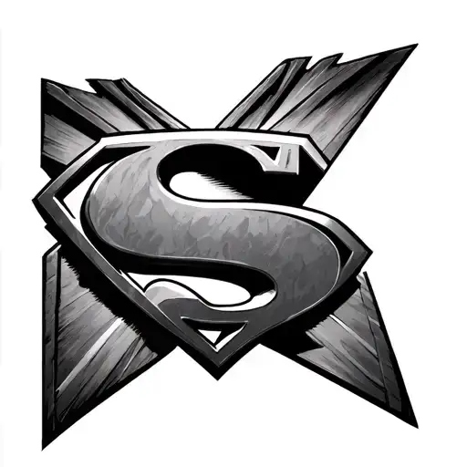 superman logo tattoo design idea