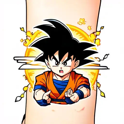 bracelet anime goku baby tattoo design idea