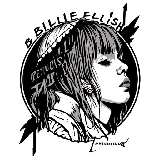 billie eilish logo tattoo design idea