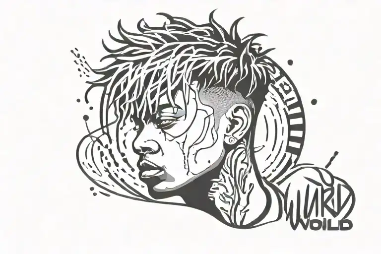 juice wrld tattoo design idea